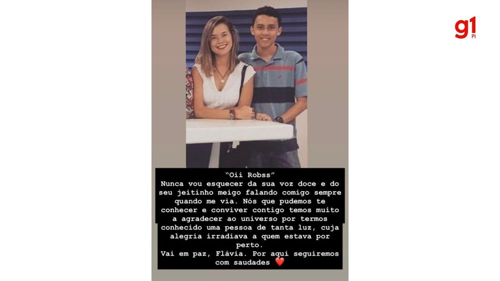 Amigos homenageiam jornalista Flávia Bacelar, que morreu aos 31 anos — Foto: Reprodução/Redes Sociais