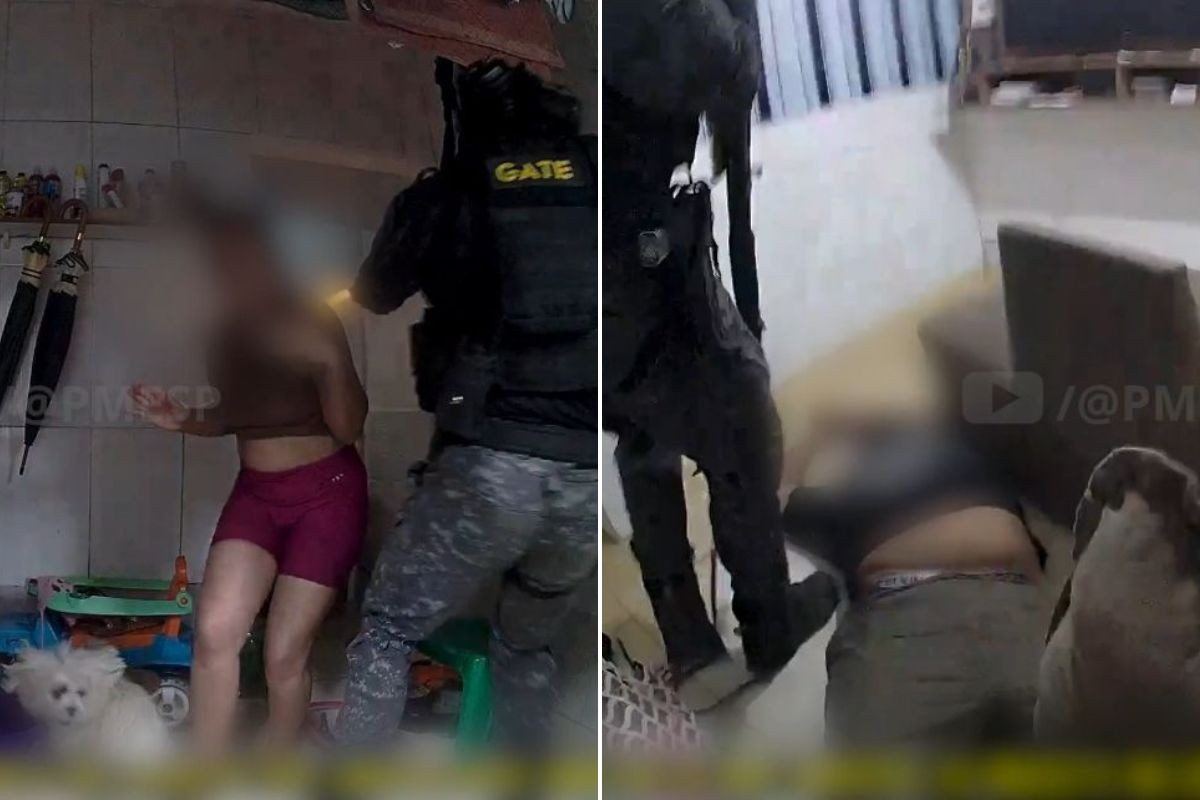 Vídeo mostra GATE invadindo casa para libertar mulher feita de refém pelo companheiro; ASSISTA