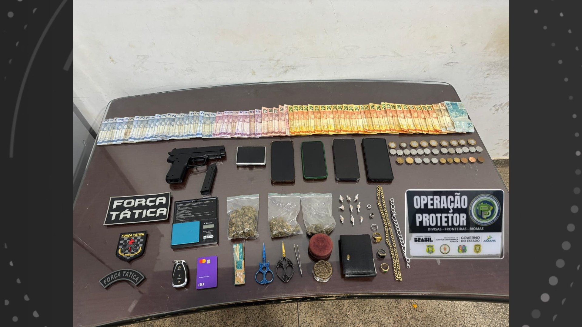 Ação da PM resulta na prisão de seis pessoas suspeitas de tráfico de drogas no Amapá