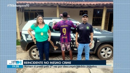 Polícia prende homem pela segunda vez por descumprimento de medida protetiva