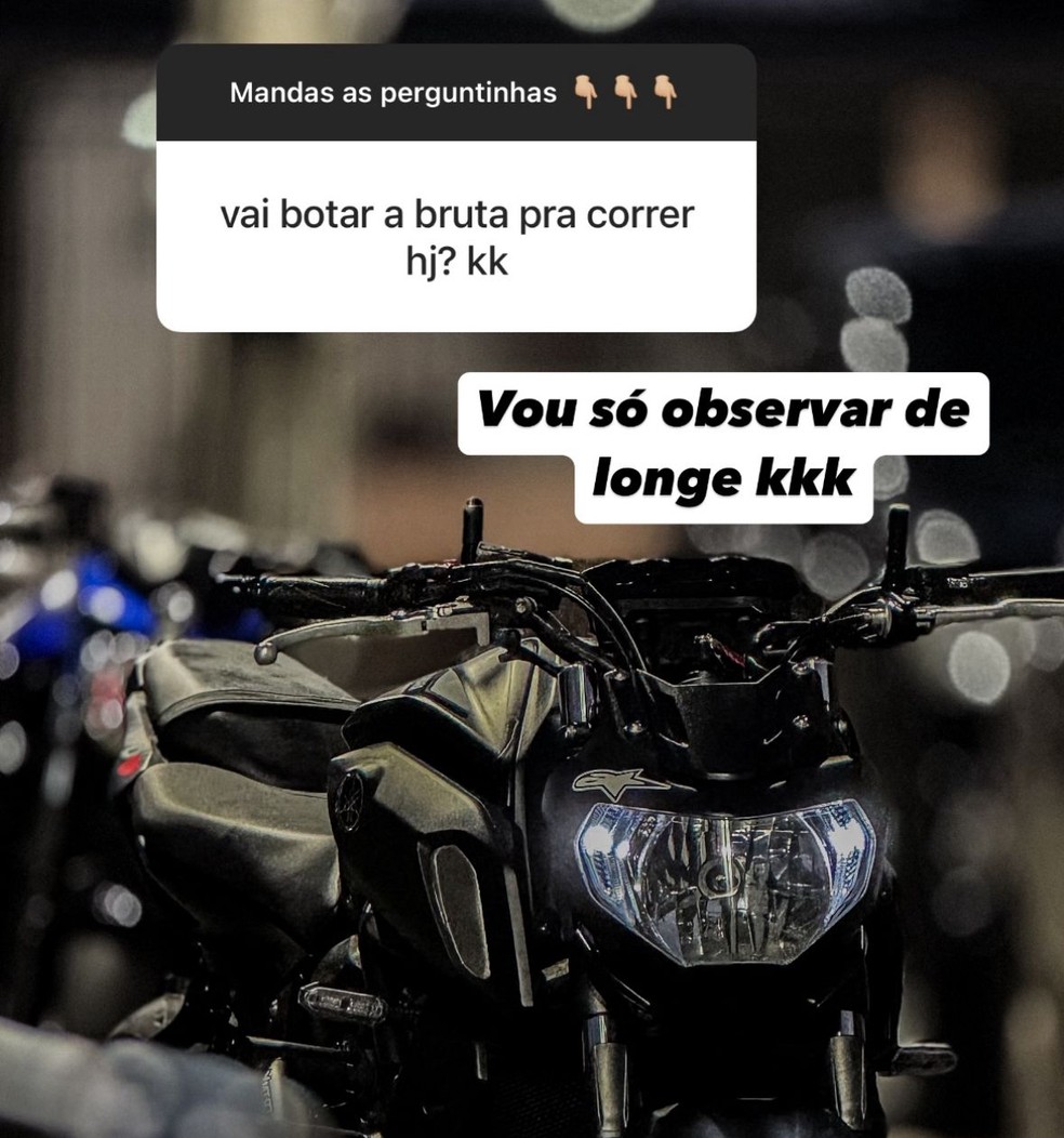 Horas antes do acidente, ele postou fotos e vídeos pilotando a moto e chegou a dizer que não pretendia correr com ela. — Foto: Divulgação/ Redes Sociais