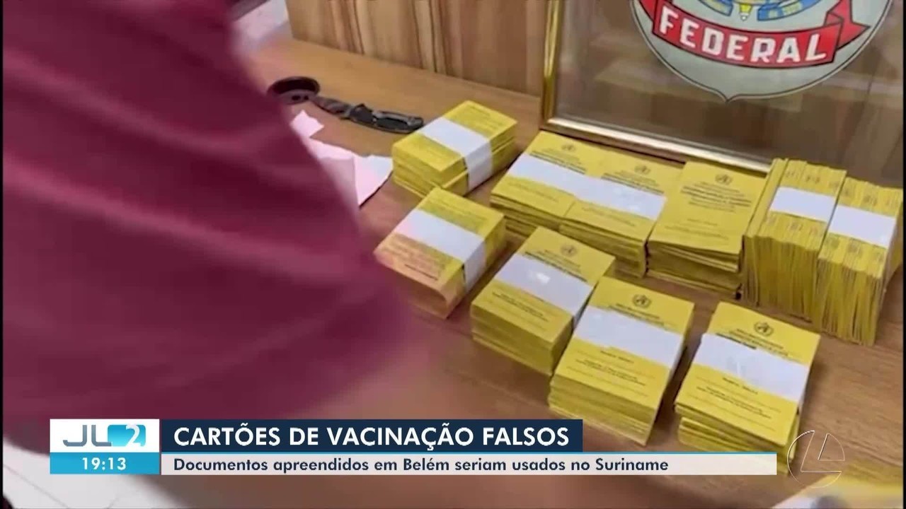 Cartões de vacinação falsos do Suriname são apreendidos em Belém; duas mulheres foram levadas à PF