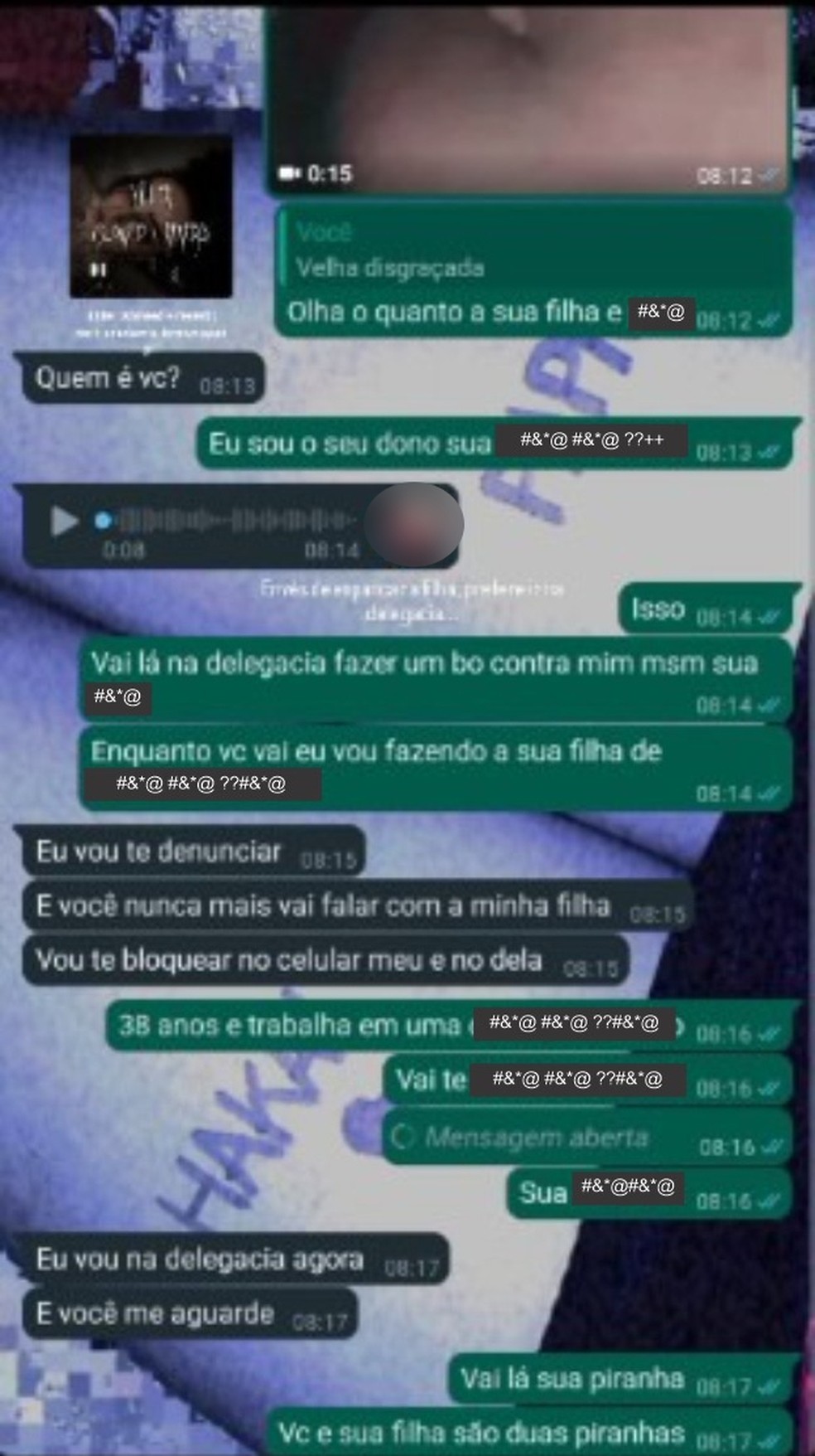 Adolescente alvo da Operação Mão de Ferro 2 ameaça vítimas na internet. — Foto: Reprodução
