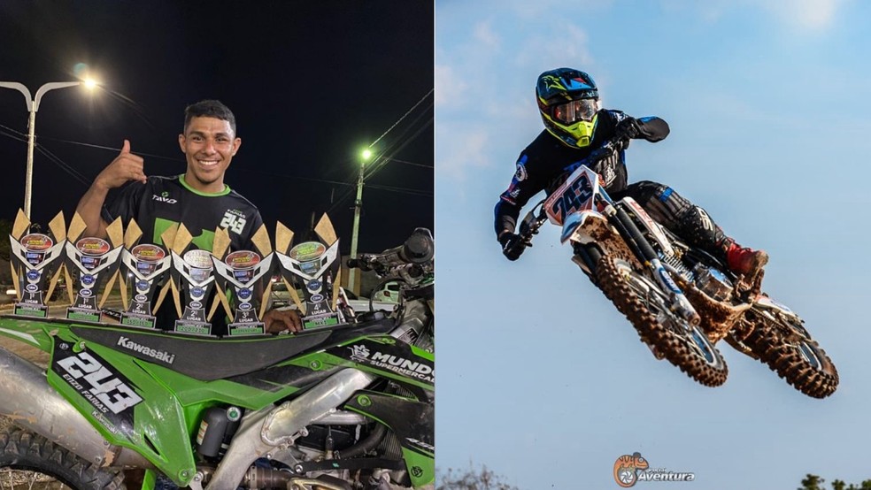 Piloto de motocross Enzo Farias, 23 anos, contou que nunca havia sofrido um acidente antes — Foto: Arquivo Pessoal