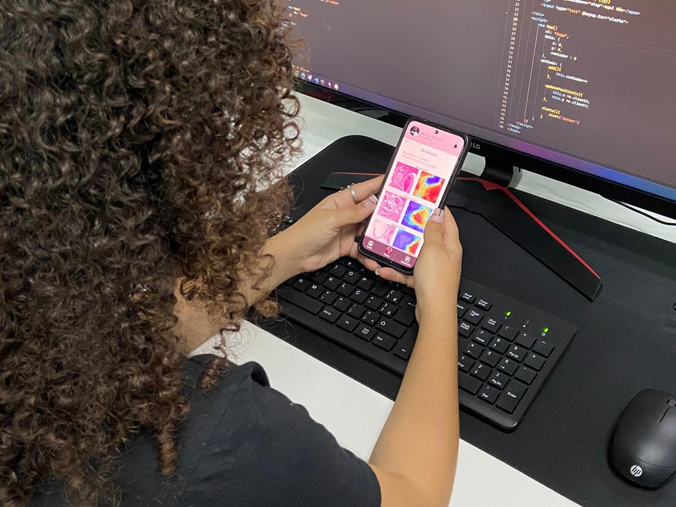 Aplicativo desenvolvido por estudantes do Espírito Santo ajuda na identificação de câncer de mama — Foto: Arquivo pessoal