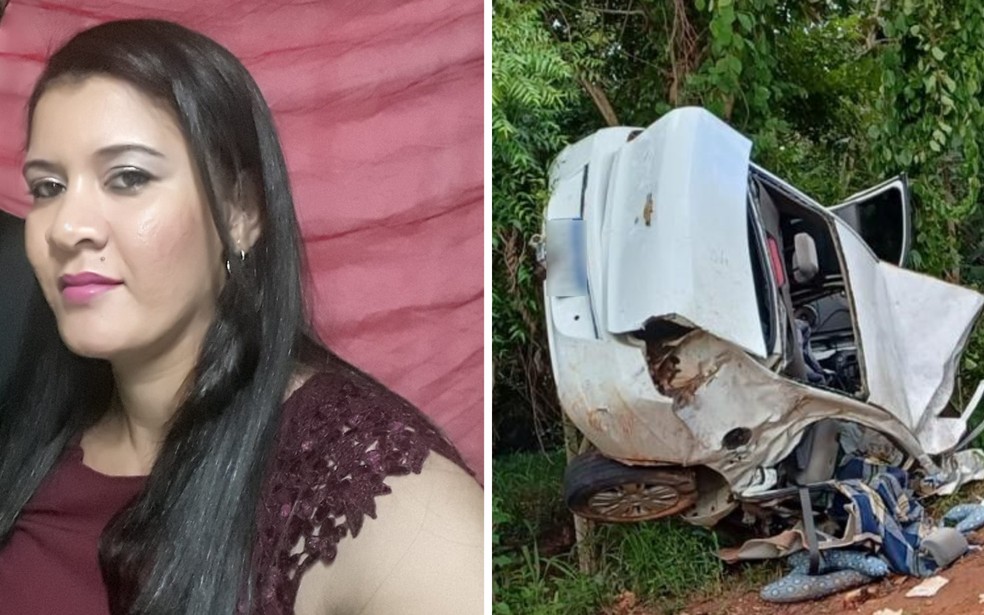 Missionria morre aps sofrer acidente na BR-060, em Jussara  Foto: Reproduo/Redes sociais e Divulgao/Polcia Rodoviria Federal
