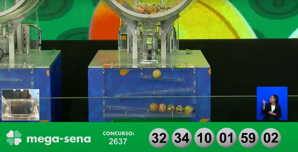 Resultado do sorteio da Mega-Sena desta terça — Foto: Reprodução/Caixa