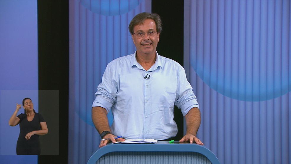 Gilson Machado (PL) no debate da TV Globo com candidatos à prefeitura do Recife