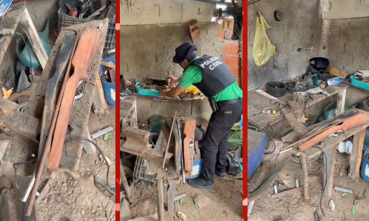 Homem é preso em flagrante após polícia encontrar fábrica clandestina de armas de fogo no interior da Bahia