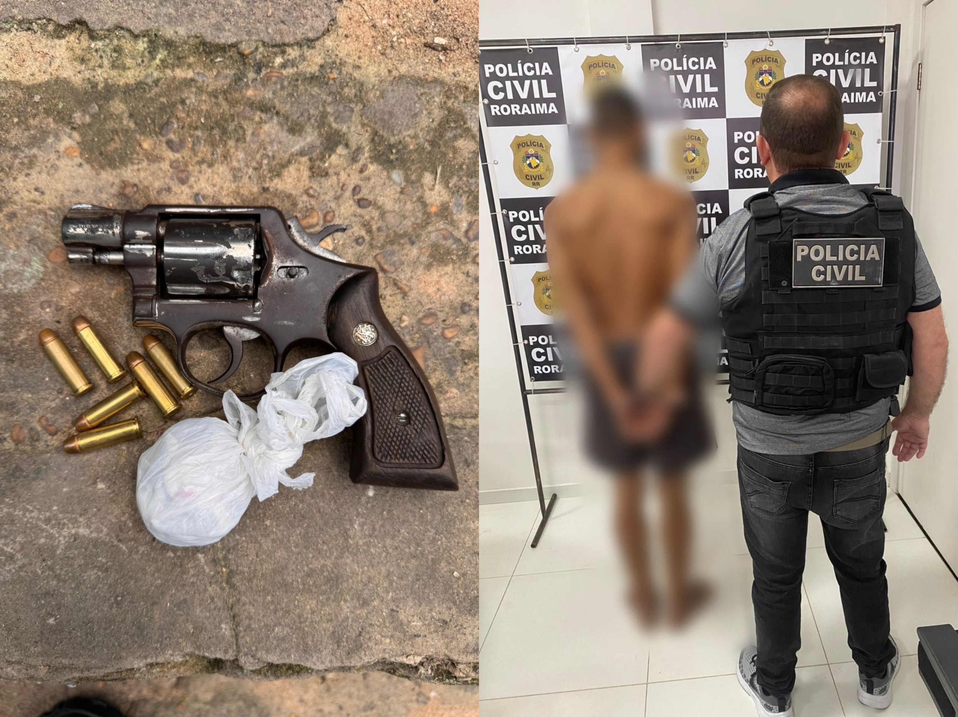 Homem é preso com arma de fogo adulterada durante investigação de furtos em Boa Vista
