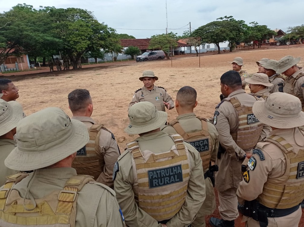 Policiais militares do Tocantins que integram a Operação Canguçu — Foto: Divulgação/PM