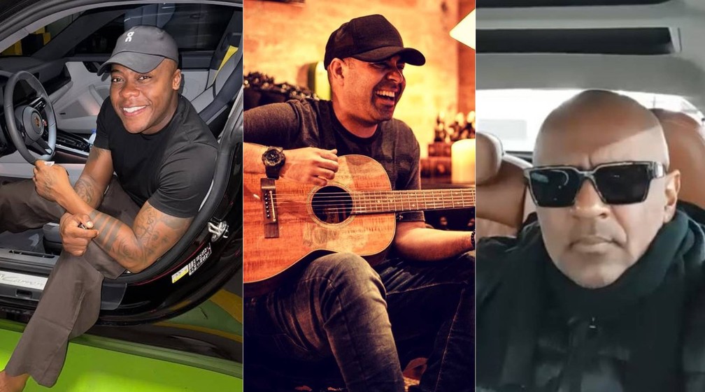 Filipe Escandurras, Magno Santanna e  Fabio O'brian, compositores de "Fui Fiel" — Foto: Reprodução/Instagram