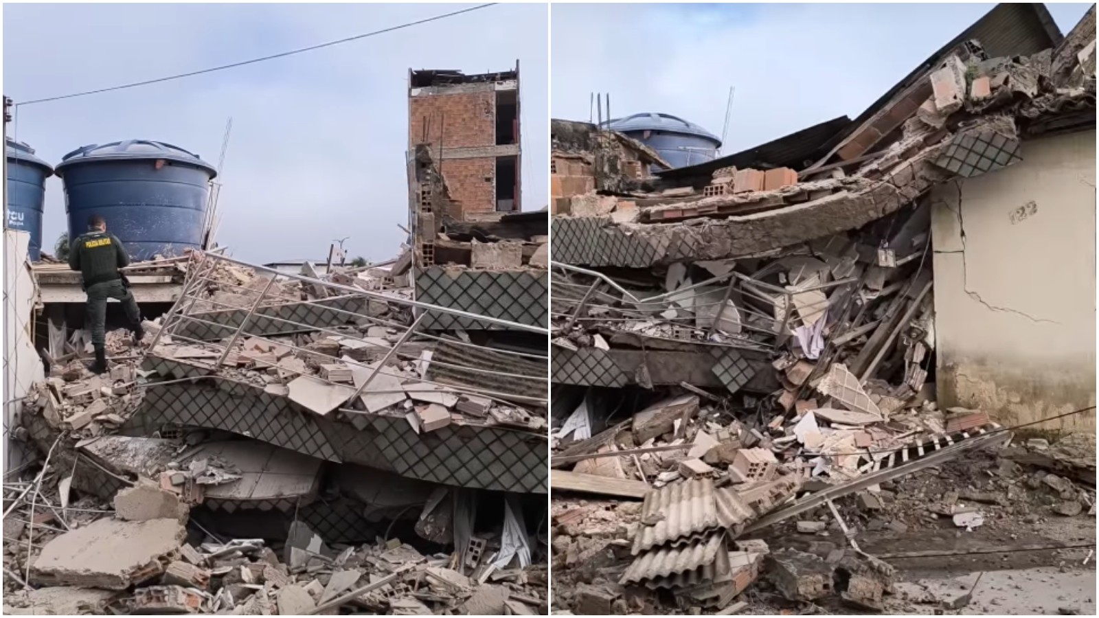 Desabamento de hotel deixa um morto e feridos após fortes chuvas no Ceará