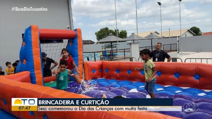 Crianças aproveitam Dia das Crianças com atividades recreativas no Sesc