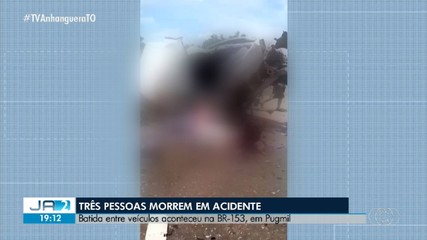 Três pessoas morrem em acidente de trânsito no interior do Tocantins