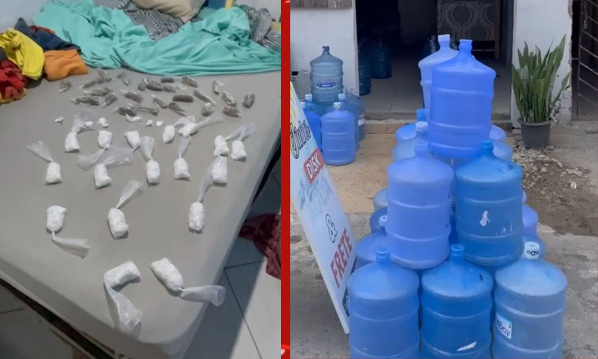 Ponto de venda de drogas é desmontado pela polícia em Feira de Santana; local funcionava como revenda de água