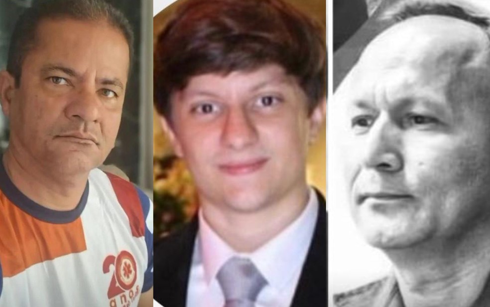 Josenildo, Arnon e Antônio morreram após o acidente — Foto: Reprodução/Redes Sociais