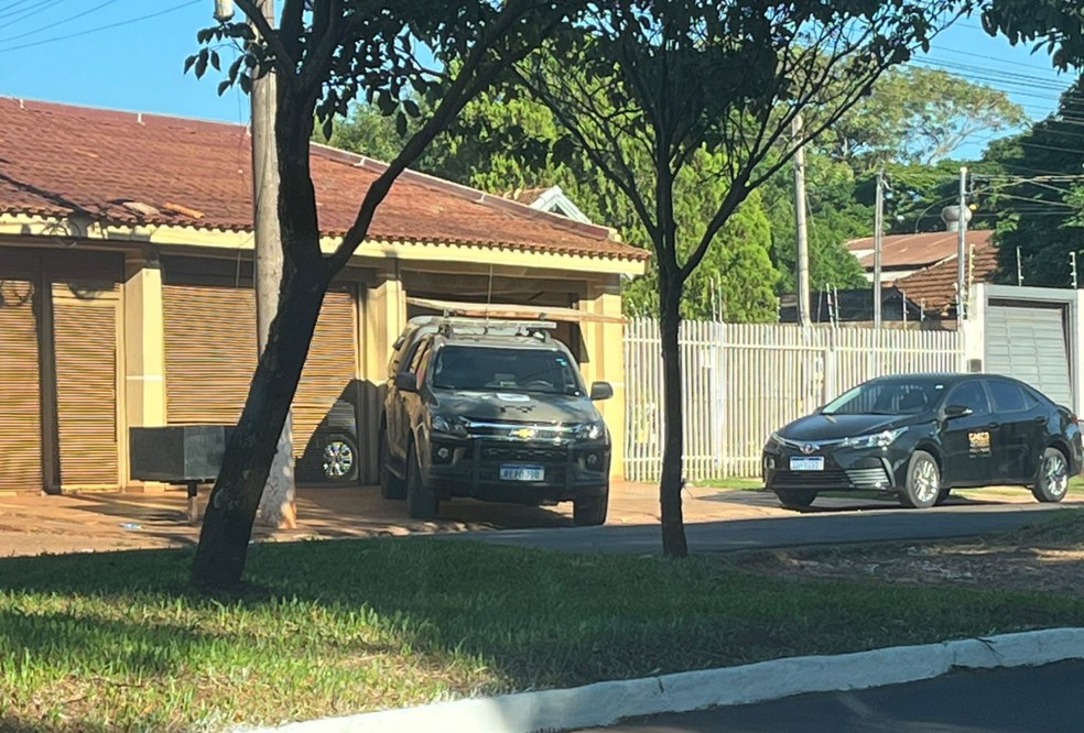 Um dos alvos da operação que mira esquema de corrupção em prefeitura de MS — Foto: Liniker Ribeiro, TV Morena