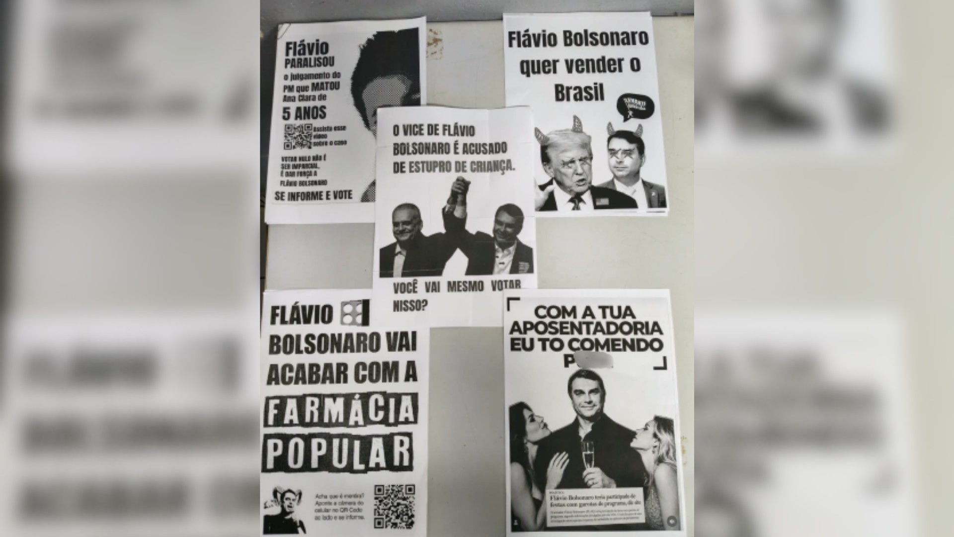 Jovens são presos pela PM após colarem cartazes contra Flávio Bolsonaro em MG