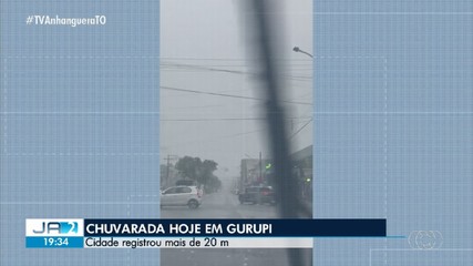 Gurupi registra mais de 20 milímitros de chuva forte nesta segunda-feira (3)