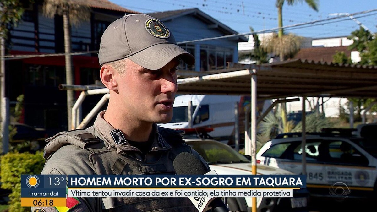 Homem é morto pelo ex-sogro ao tentar invadir casa da ex-companheira em Taquara, diz polícia