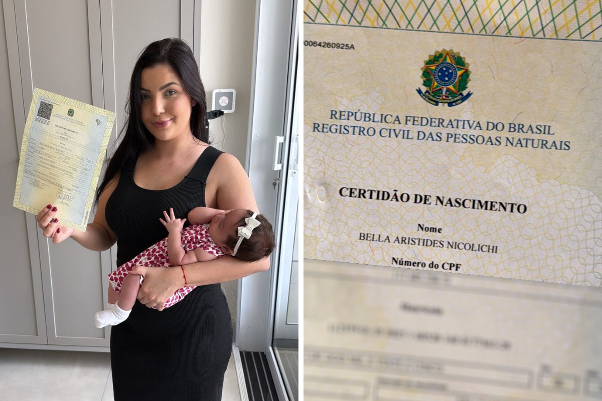 Oficialmente Bella: depois de saga, influencer consegue alterar nome de filha e exibe certidão