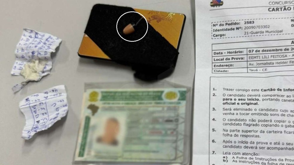 Seis pessoas são presas por tentar fraudar concurso da prefeitura de Tauá. — Foto: Polícia Civil/ Divulgação