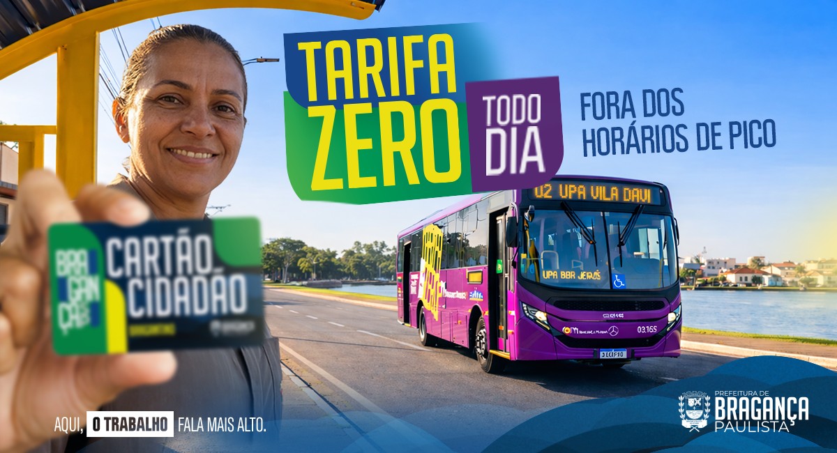 Tarifa Zero em Bragança Paulista: ônibus será gratuito fora do horário de pico