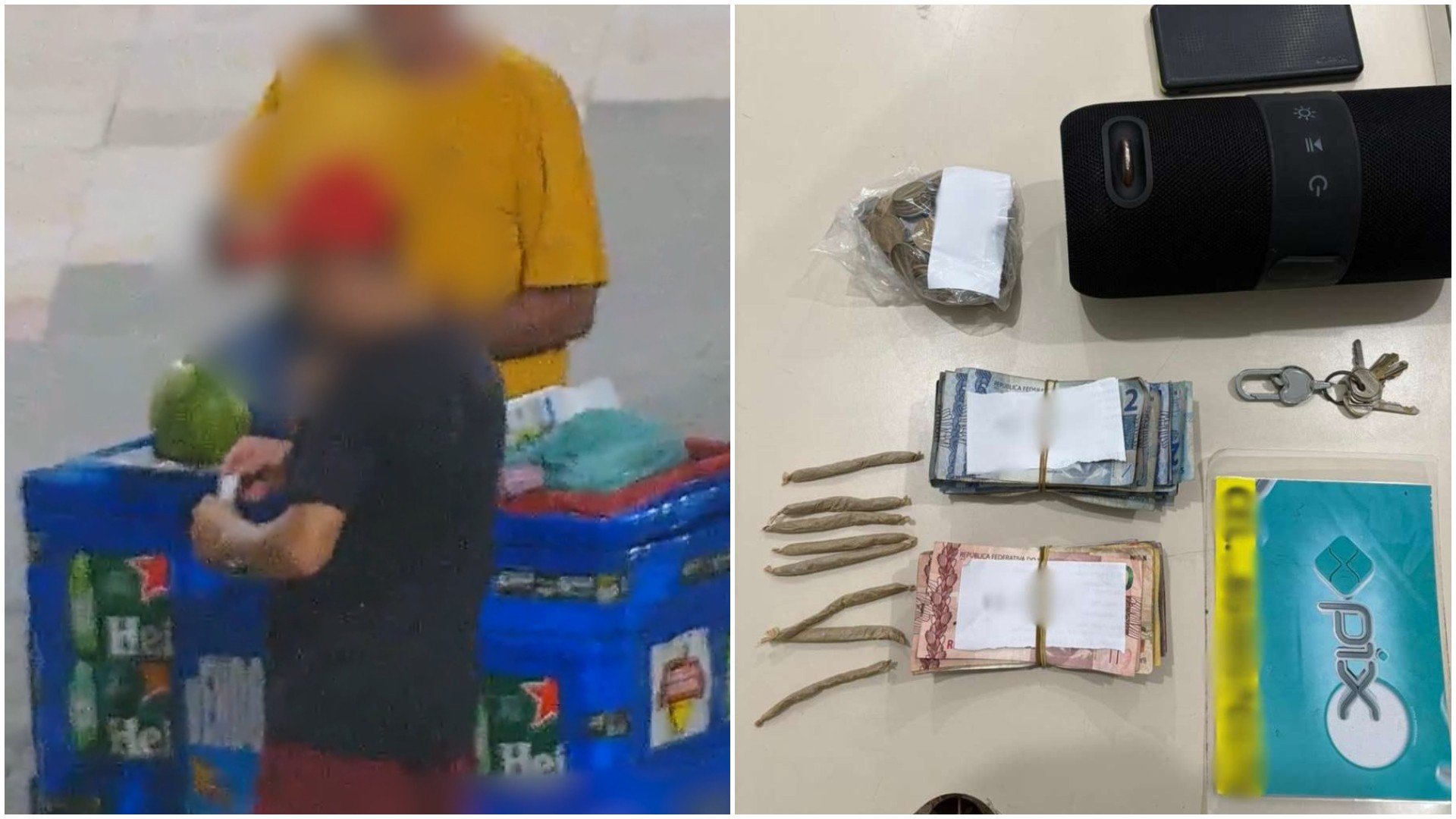 Vídeo: Homem é preso por suspeita de vender drogas em carrinho na Beira-Mar, em Fortaleza