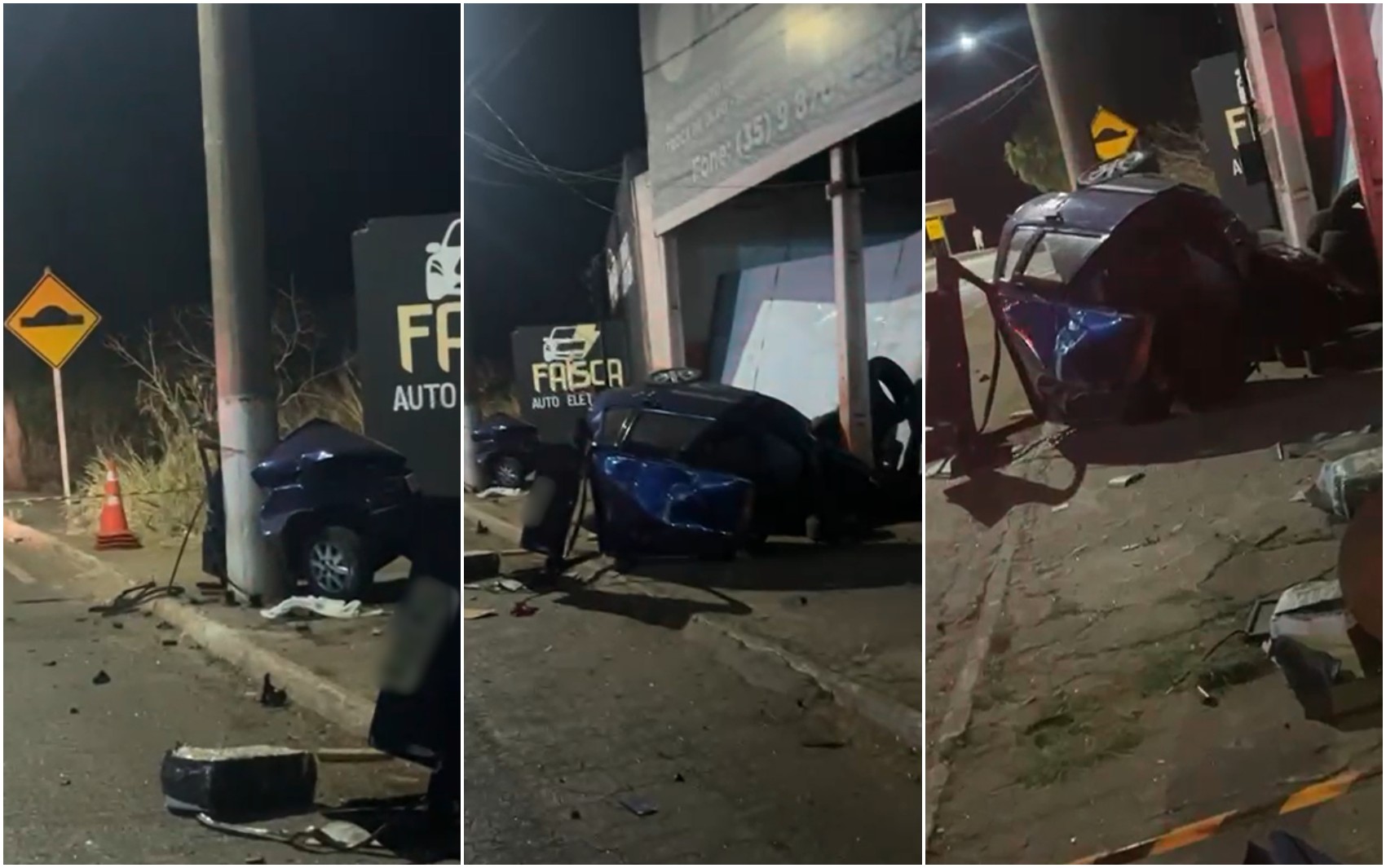 Motorista que transportava drogas morre após carro partir ao meio em acidente durante perseguição policial em MG