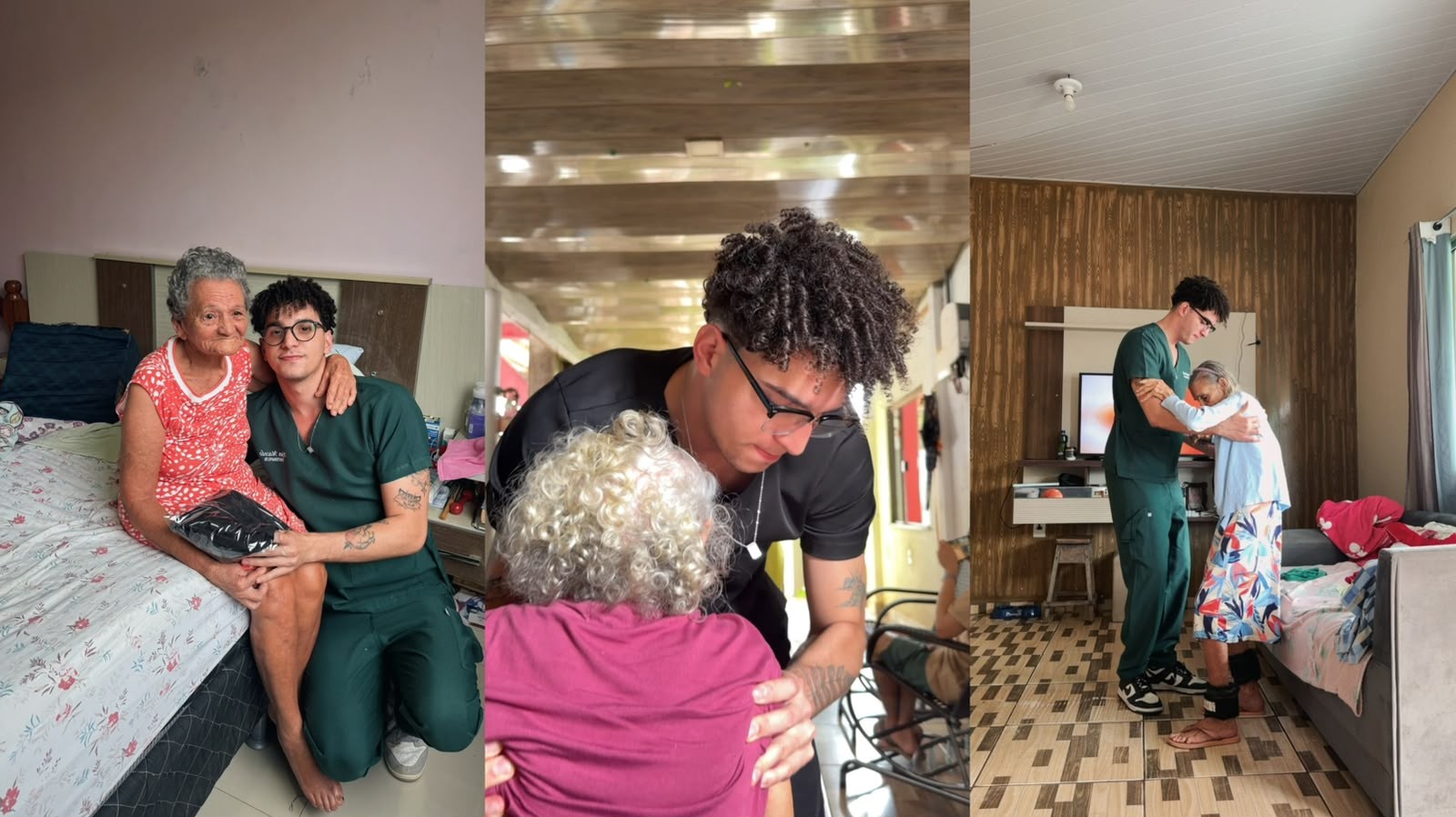 Fisioterapeuta do AP emociona ao viralizar com sessões para idosos: ‘atendo como um familiar meu’