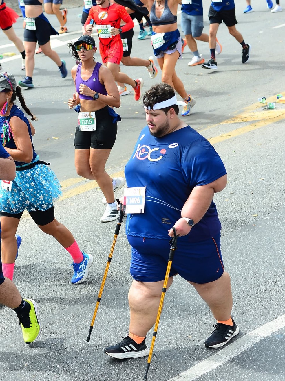 São Silvestre foi sonho realizado para Julio — Foto: Arquivo Pessoal