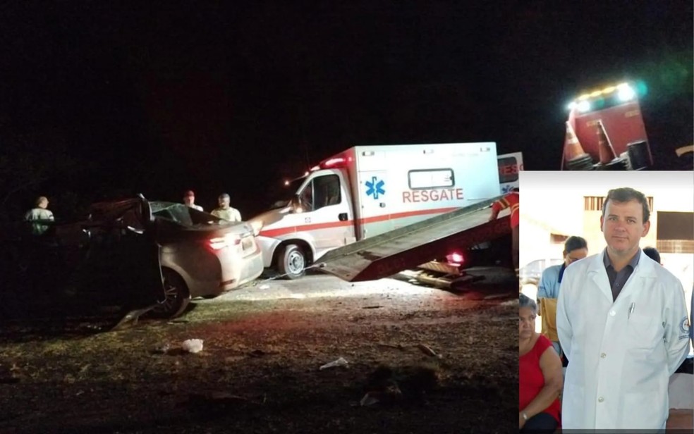 João Carlos Paresoto ficou ferido em acidente de carro, em Itumbiara — Foto: Reprodução/Redes sociais