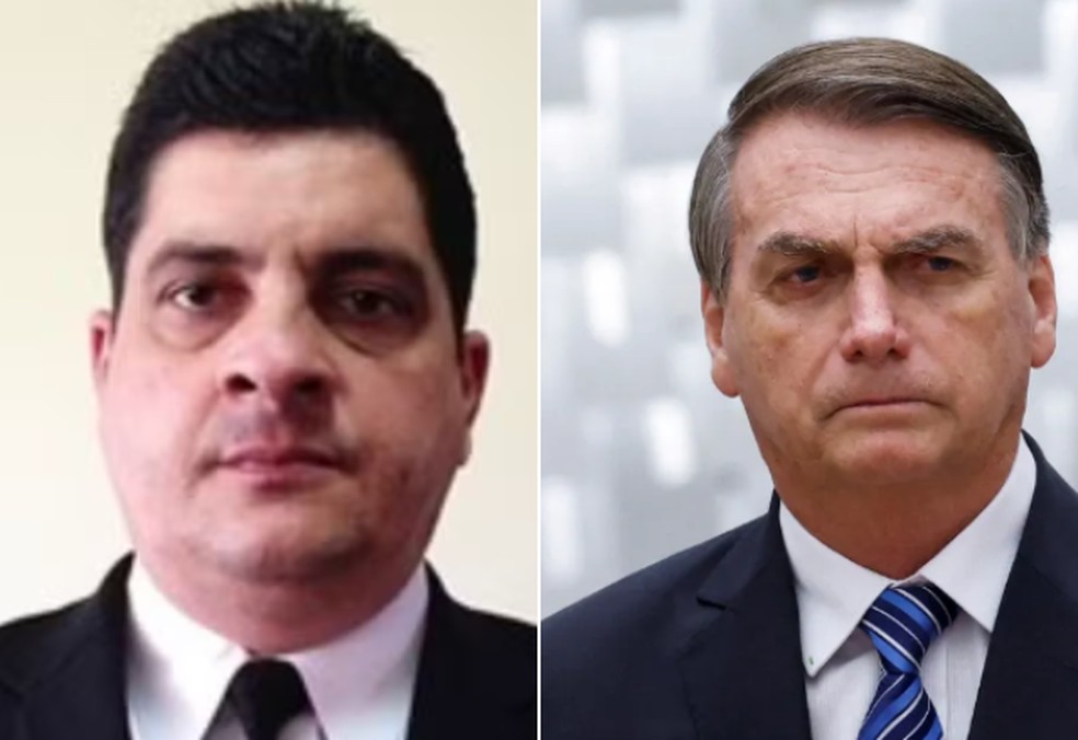 Coronel Marcelo Câmara e Jair Bolsonaro — Foto: Reprodução e REUTERS/Adriano Machado