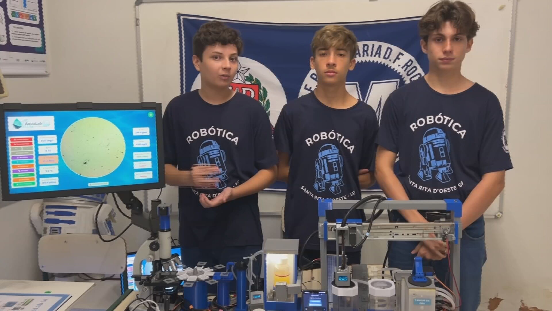Alunos de escola pública ganham prêmio nacional de robótica ao criar sistema com IA para analisar qualidade da água