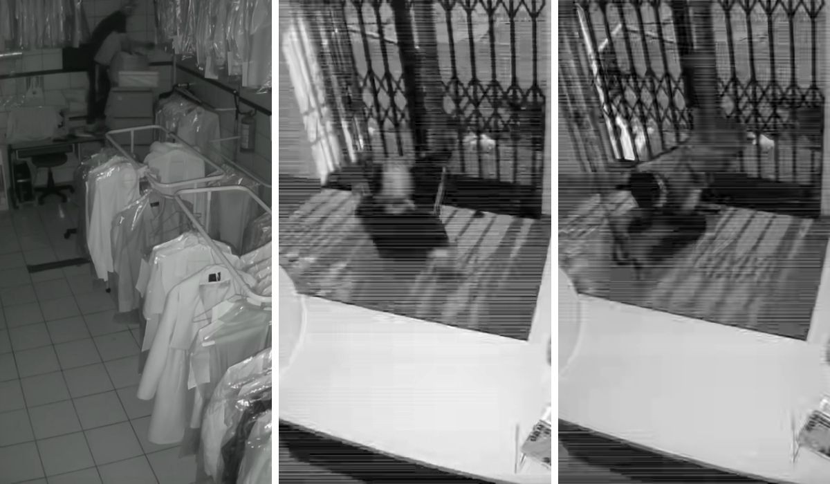 VÍDEO: câmera flagra quando homem invade e furta objetos de lavanderia em Campinas