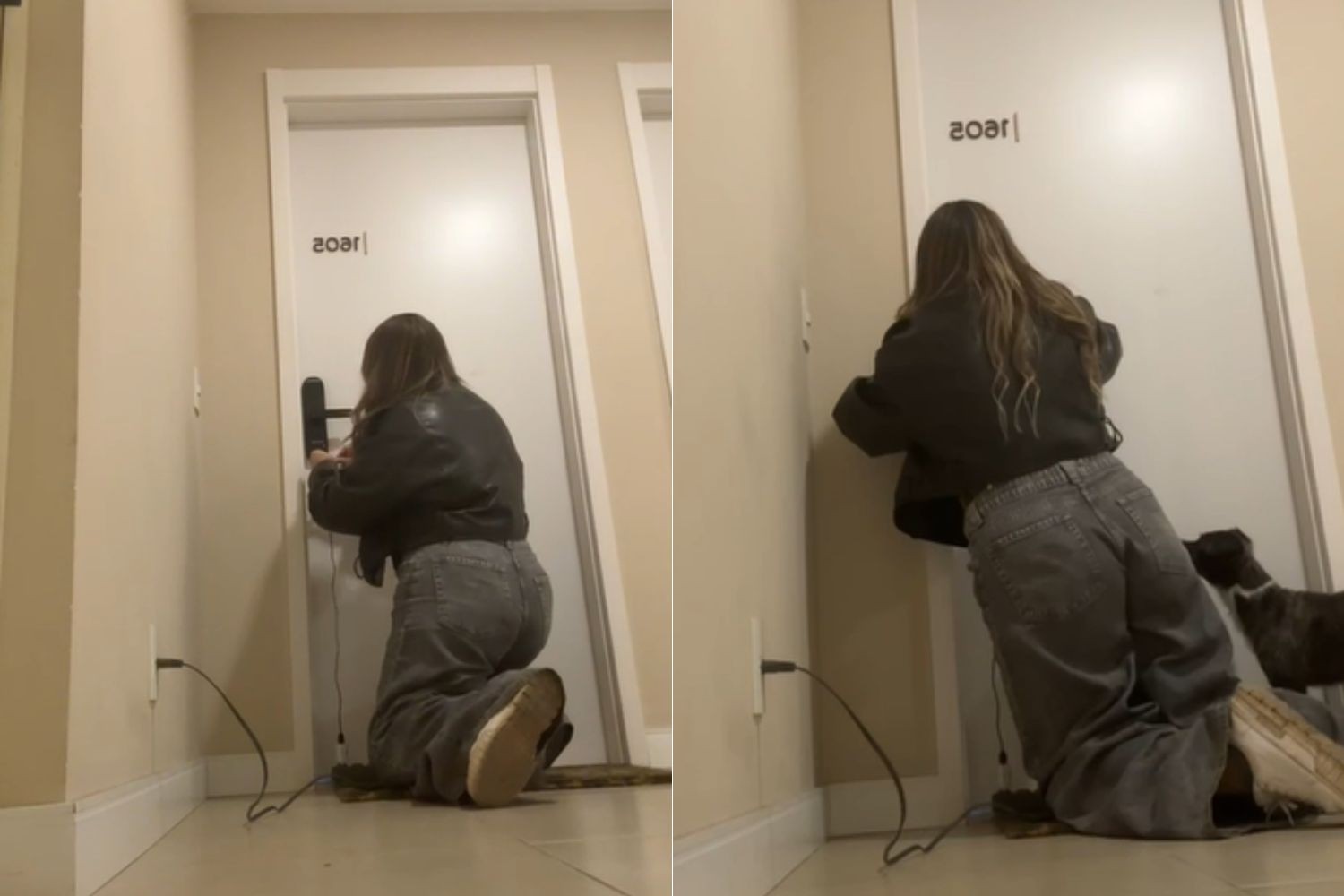 Jovem fica 'presa' para fora de casa após fechadura eletrônica descarregar e viraliza na web ao compartilhar perrengue; VÍDEO
