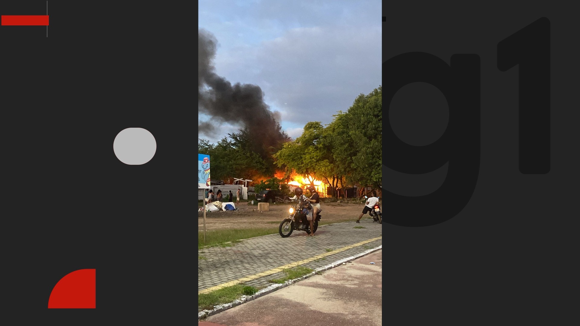 Incêndio provoca destruição de moradias na comunidade Portelinha, em Cabedelo