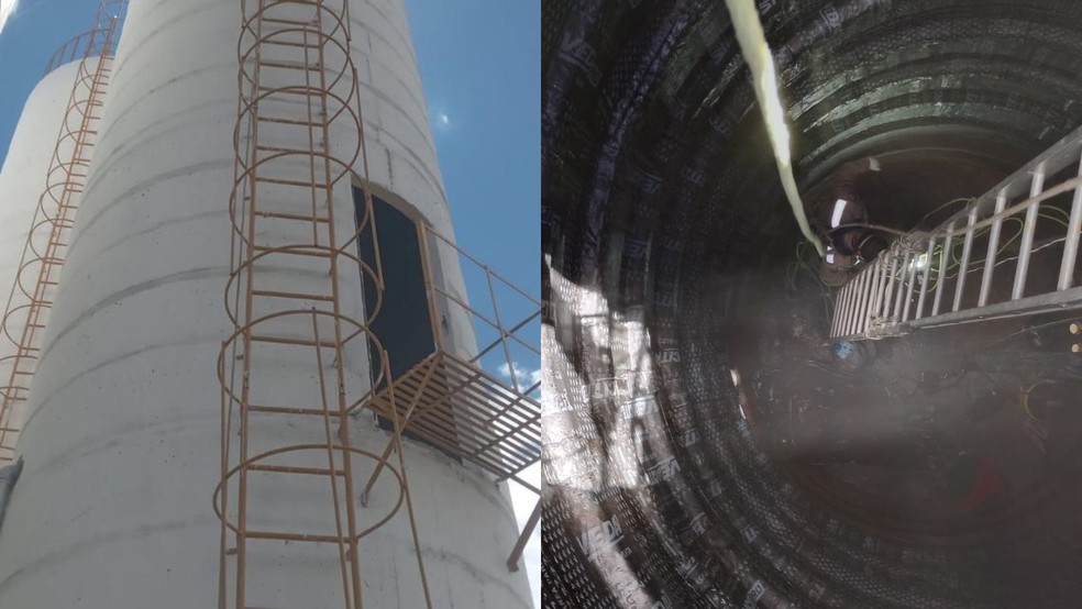 Funcionário é encontrado morto após cair em caixa d’água no Ceará. — Foto: Corpo de Bombeiros/Reprodução