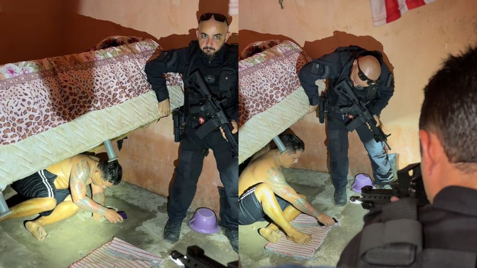 VÍDEO: Suspeito de roubar motos no PI e enviá‑las ao MA é preso após se esconder debaixo da cama