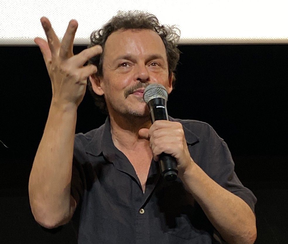 Matheus Nachtergaele fala sobre continua&ccedil;&atilde;o do filme 'O Auto da Compadecida' no FestincineJP, em Jo&atilde;o Pessoa &mdash; Foto: Beatriz Freire/TV Cabo Branco