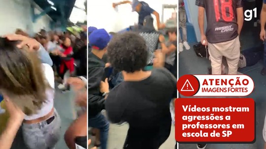 Vídeos mostram agressões a alunos e professores em escola