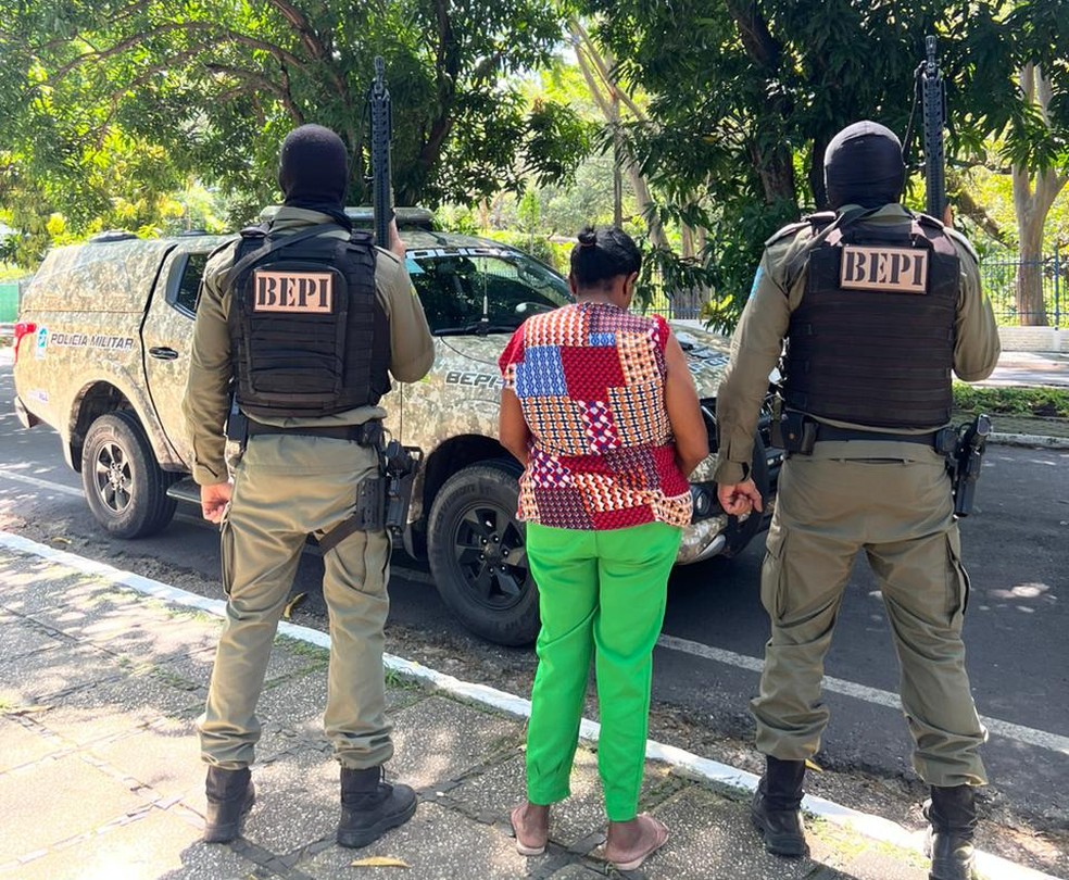 'Vovó do pó': idosa de 67 anos é presa apos assumir ponto de venda do genro, na Zona Norte de Teresina — Foto: Polícia Militar