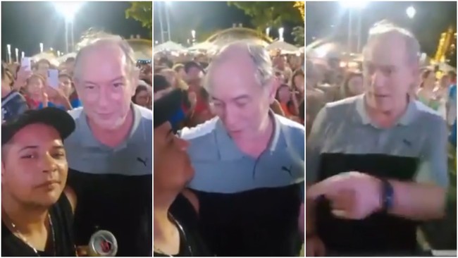 Ciro Gomes dá tapa no rosto de homem que o chamou de bandido durante festa