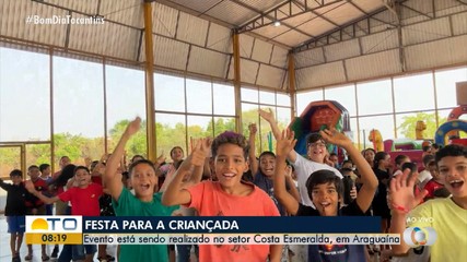 Ação leva festa para criançada no setor Costa Esmeralda, em Araguaína