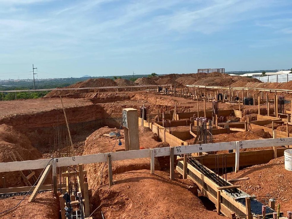 A obra está na parte da fundação, que é conhecida por supra estrutura. — Foto: Assessoria