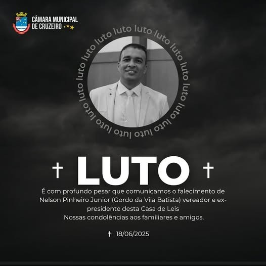 Vereador de Cruzeiro (SP), Gordo da Vila Batista morre em acidente de carro