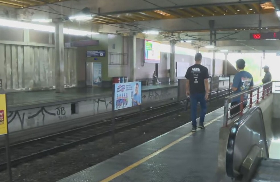 Estação do metrô em Joana Bezerra, no Centro do Recife — Foto: Reprodução/TV Globo