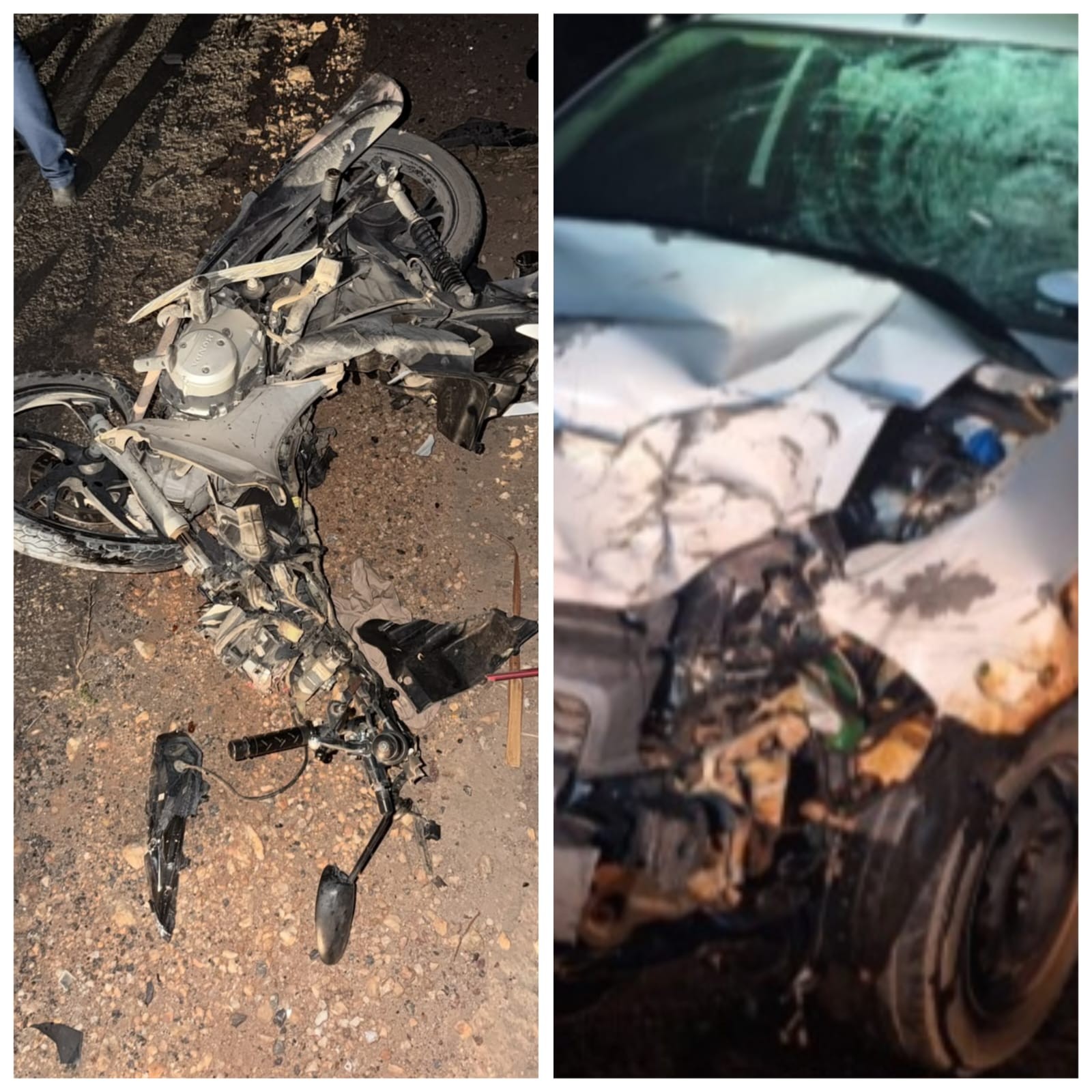 Motociclista morre após ser atingida por caminhonete que invadiu a contramão na LMG-626