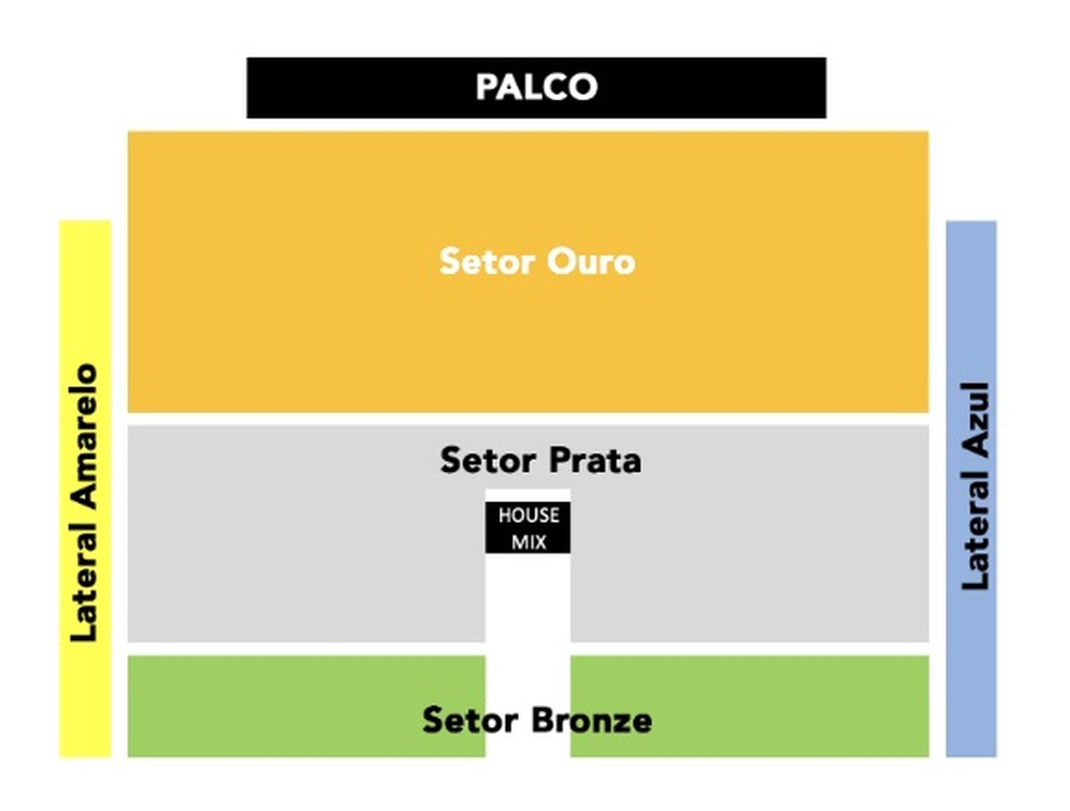 Mapa do show da cantora Sandy em São Carlos — Foto: Reprodução/Guichê Web